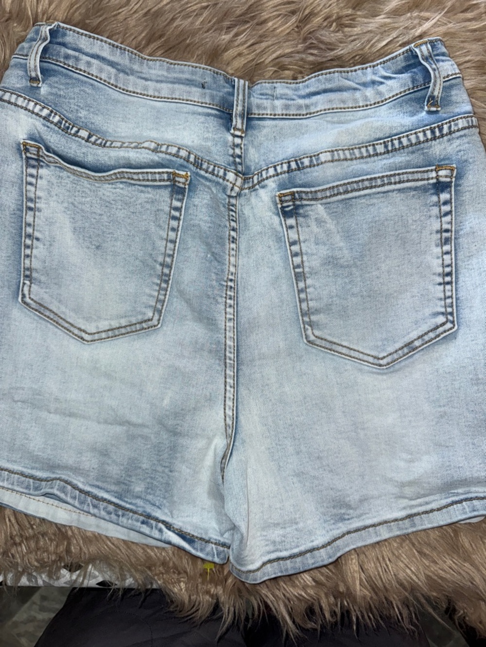 Boston Proper Light Blue & White American Flag Denim Shorts - Picture 8 of 8